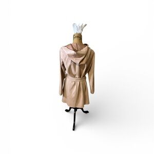 Elegant Tan Women's Hooded Coat